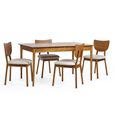 Lowry Extending Dining Set - 4-6 Seater  - 140cm-180cm - Cherry Wood - Retro Style