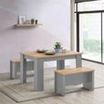 Lyman 4 Seater Dining Set with 2 Benches - Variant Available