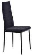 Maldon Black Ceramic Dining Set - Lido Black Fabric Dining Chair with Black Legs