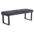 Maldon Grey Ceramic Dining Set - Bronx Dark Grey Fabric 1 LHF Corner Bench, 1 Low Bench and 1 Chair