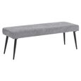 Maldon Grey Ceramic Dining Set - Monza Grey Fabric 1 RHF Corner Bench, 1 Low Bench and 1 Armchair