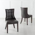 Milan White Marble Dining Set - Paris Brown Leather Dining Chair with Brown Legs