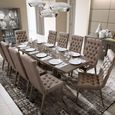 Platinum Dining Set - Silver - Butterfly Extending - with Dama Nabuk Chairs