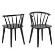 Montreux Round Dining Set - 4 Seater - 115cm - Black - with 4 Ida Spindle Dining Chairs