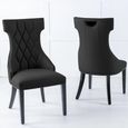 Naples Black Marble Dining Set - Mimi Black Leather Dining Chair