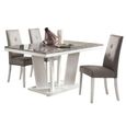 Naro Dining Set with 4 Fabric Chair