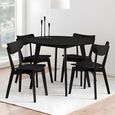 Roxby Round Dining Set - 4 Seater - 105cm - Black