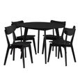 Roxby Round Dining Set - 4 Seater - 105cm - Black