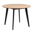 Roxby Round Dining Set - 4 Seater - 105cm - Oak and Black