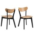 Roxby Round Dining Set - 4 Seater - 105cm - Oak and Black