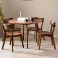 Roxby Round Dining Set - 4 Seater - 105cm - Walnut