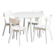 Roxby Round Dining Set - 4 Seater - 105cm - White