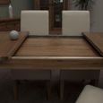 Rustic Oak Extending Dining Set - 132cm-198cm - 4-8 Seater - 4 Rustic Leather Seat Chairs - Oak
