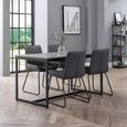 Staten Dining Set - 4 Seater - 120cm - Soho Chairs - 4 Chairs - Concrete