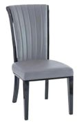 Venice Cream Marble Dining Set - Cadiz Grey Leather Dining Chair