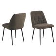 Wicklow Dining Set - 4 Seater - 140cm - Grey Ceramic - with 4 Brooke Taupe Fabric Dining Chairs