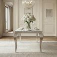Louis 6 Seater Grey Marble and Chrome Dining Table - Sizes Available