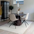 Bolton Round Dining Table - Pedestal - 4 Seater - 120cm - Dark Wood