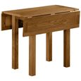 Original Square Drop Leaf Dining Table - 2 Seater - 45cm-90cm - Rustic Oak
