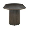 Kingston Brown 12 Seater Oval Dining Table with Fluted Base