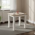 Modern Bistro Dining Table - 2 Seater - 80cm - White Painted