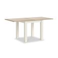 Modern Flip Top Dining Table - 2-6 Seater - 85cm-170cm - White Painted