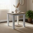 Modern Flip Top Dining Table - 2-6 Seater - 85cm-170cm - Grey Painted