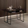 Darlington Foldable Dining Table - 4 Seater - 140cm - Black Melamine