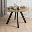 Zalida Extending Round Dining Table - 4-8 Seater - 120cm-210cm - Oak