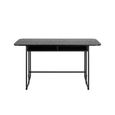 Darlington Foldable Dining Table - 4 Seater - 140cm - Black Melamine