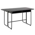 Darlington Foldable Dining Table - 4 Seater - 140cm - Black Melamine