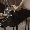 Darlington Foldable Dining Table - 4 Seater - 140cm - Black Melamine