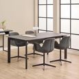 Palermo Extending Dining Table - 6-10 Seater - 180cm-240cm - Black Ceramic