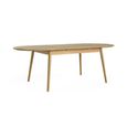 Valencia Herringbone Oval Extending Dining Table - 180cm-230cm - 6-8 Seater - Oak