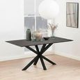 Heaven Round Dining Table - 6 Seater - 160cm - Black Ceramic - with Star Legs