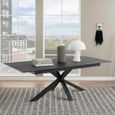 Heaven Extending Dining Table - 8-10 Seater - 200cm-240cm - Black Ceramic - with Star Legs