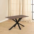 Heaven Round Dining Table - 4 Seater - 135cm - Rusty Brown Ceramic - with Star Legs
