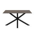 Heaven Round Dining Table - 4 Seater - 135cm - Black Ceramic - with Star Legs