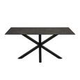 Heaven Round Dining Table - 6 Seater - 160cm - Black Ceramic - with Star Legs