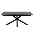 Heaven Extending Dining Table - 8-10 Seater - 200cm-240cm - Black Ceramic - with Star Legs