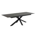 Heaven Extending Dining Table - 8-10 Seater - 200cm-240cm - Black Ceramic - with Star Legs