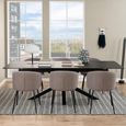 Heaven Extending Dining Table - 8-10 Seater - 200cm-240cm - Black Ceramic - with Star Legs