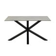 Heaven Round Dining Table - 4 Seater - 135cm - Grey Ceramic - with Star Legs