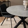 Heaven Round Dining Table - 4 Seater - 119cm - Grey Ceramic - with Star Legs