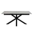 Heaven Extending Dining Table - 6-8 Seater - 168cm-210cm - Grey Ceramic - with Star Legs