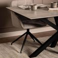 Heaven Round Dining Table - 6 Seater - 160cm - Grey Ceramic - with Star Legs
