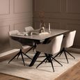 Heaven Round Dining Table - 6 Seater - 160cm - Grey Ceramic - with Star Legs