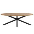 Heaven Oval Dining Table - 8 Seater - 220cm - Oak - with Star Legs