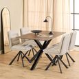 Heaven Round Dining Table - 4 Seater - 135cm - Rusty Brown Ceramic - with Star Legs