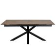 Heaven Extending Dining Table - 8-10 Seater - 200cm-240cm - Rusty Brown Ceramic - with Star Legs